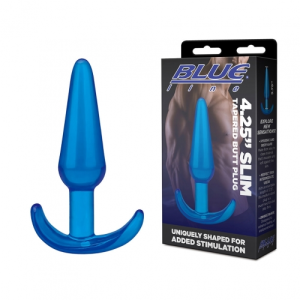 Blueline 4 Point 25 Inch Slim Tapered Butt Plug Blue BLM4035BLU 4890808264737 Multiview