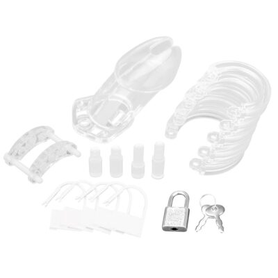 Blueline Acrylic Chastity Cock Cage Clear BLM5011 4890808238691 Detail