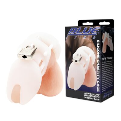 Blueline Silicone Chastity Cage White BLM5012 4890808238707 Multiview