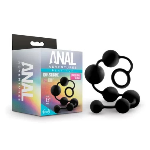 Blush Anal Adventures Large Anal Beads Black BL 11115 819835026440 Multiview