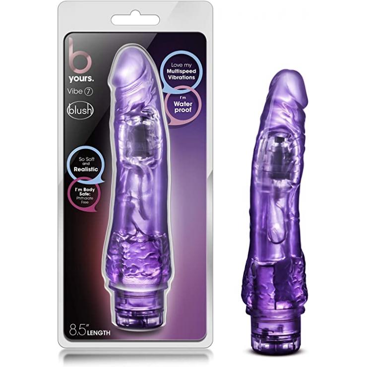 Blush BYours Vibe 7 8 5 Penis Vibrator Purple BL 11321 702730698181 Multiview
