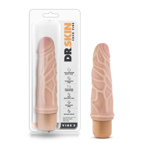 Blush Dr Skin Cock Vibe 3 7 Inch Penis Vibrator Light Flesh BL 10093 735380100933 Multiview