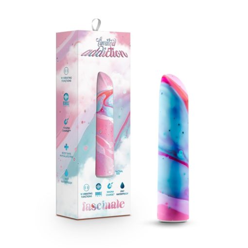 Blush Limited Addiction Fascinate 4 Inch Bullet Vibrator Rainbow Peach Tie Dye BL 27519 819835028857 Multiview