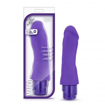 Blush Luxe Marco Silicone Penis Vibrator Purple BL 63901 819835020424 Multiview