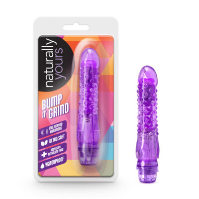 Blush Naturally Yours Bump n Grind Penis Vibrator Purple BL 60201 735380602017 Multiview