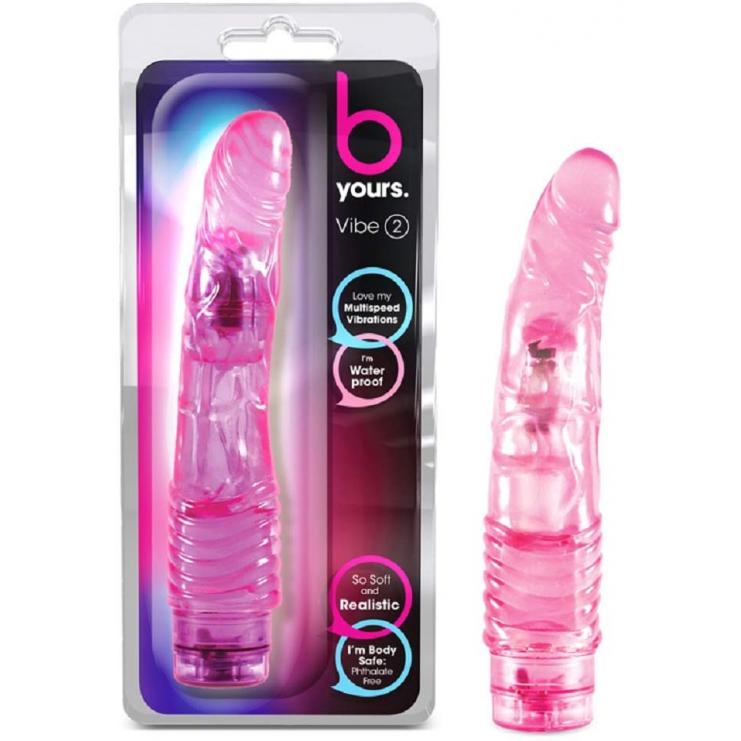 Blush Novelties B Yours Vibe 2 Penis Vibrator Pink BL-10030 735380100308