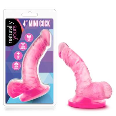 Blush Novelties Naturally Yours 4 Inch Mini Cock Clear Pink BL 13600 702730682845 Multiview