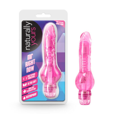 Blush Novelties Naturally Yours Mr Right Now Penis Vibrator Pink BL 52800 735380528003 Multiview