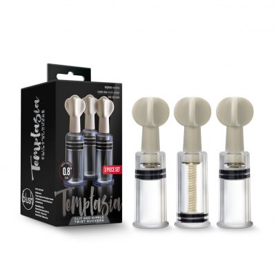 Blush Temptasia Clit and Nipple Suckers Set of 3 Clear BL39991 819835024170 Multiview