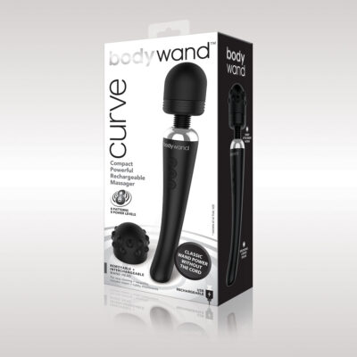 Bodywand Curve Rechargeable Wand Massager Black BW151 848416003853