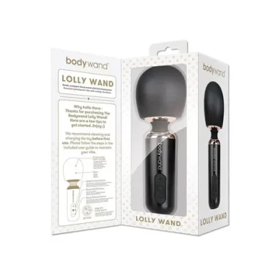 Bodywand Rechargeable Lolly Wand Black BW162 848416008896 Boxview