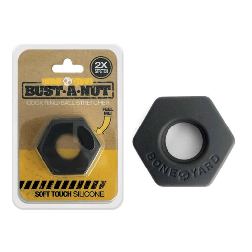 Boneyard Bust a Nut Cock Ring Ball Stretcher Black BY0350 Multiview