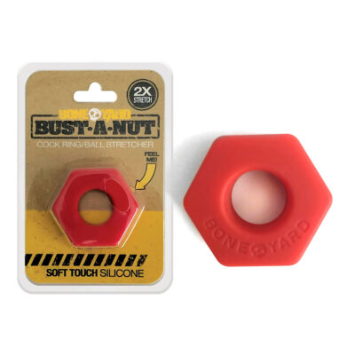 Boneyard Bust a Nut Cock Ring Ball Stretcher Red BY0352 Multiview