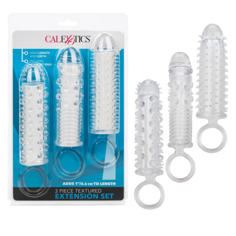 Calexotics 3 Pc Penis Extension Sleeve Kit Clear SE 1625 60 2 716770100931 Multiview