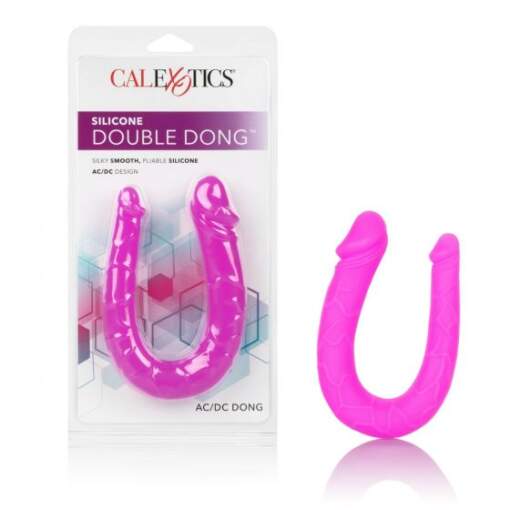 Calexotics AC-DC Dong U-Shaped Silicone Double Dong Double Ender Pink SE-0311-70-2 716770091864
