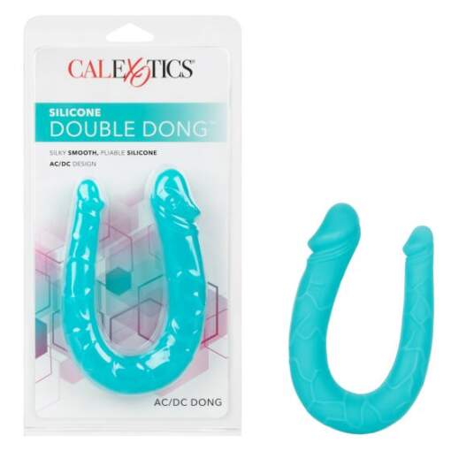 Calexotics AC-DC Dong U-Shaped Silicone Double Dong Double Ender Teal SE-0311-75-2 716770091871