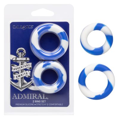 Calexotics Admiral Silicone 2 Ring Set Blue White SE 6010 55 2 716770106681 Multiview