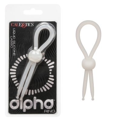 Calexotics Alpha Liquid Silicone Lasso Cock Ring White Frosted Clear SE 1492 25 2 716770108975 Multiview