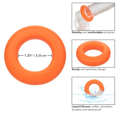 Calexotics Alpha Liquid Silicone Prolong Large Ring Cock Ring Orange SE 1491 55 2 716770106155 Info Detail