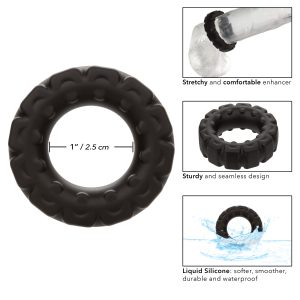 Calexotics Alpha Liquid Silicone Prolong Tread Ring Cock Ring Black SE 1491 65 2 716770106179 Info Detail