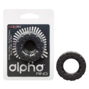 Calexotics Alpha Liquid Silicone Prolong Tread Ring Cock Ring Black SE 1491 65 2 716770106179 Multiview