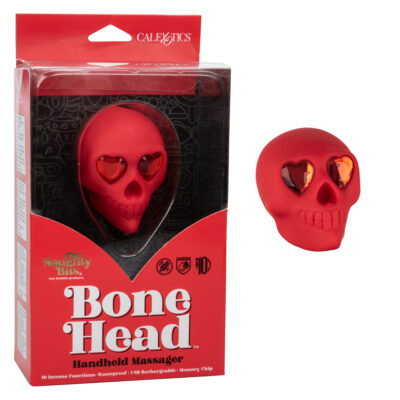 Calexotics Bone Head Silicone Rechargeable Skull Massager Red SE 4410 06 3 716770101853 Multiview