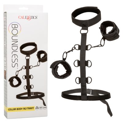 Calexotics Boundless Collar Body Restraint with Cuffs Black SE 2702 81 3 716770104090 Multiview