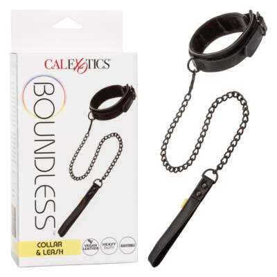 Calexotics Boundless Collar and Leash Black SE 2702 40 3 716770097088 Multiview