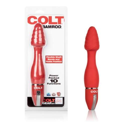 Calexotics COLT Ramrod Anal Vibrator Wand Red SE 6908 11 2 716770084590 Multiview