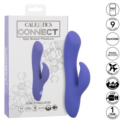 Calexotics Calexotics Connect App Enabled Dual Stimulator Rabbit Vibrator Purple SE 0001 20 3 716770109286 Info Multiview
