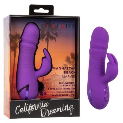 Calexotics California Dreaming Manhattan Beach Marvel Compact Thrusting Rabbit Vibrator Purple SE 4349 28 3 716770108890 Multiview
