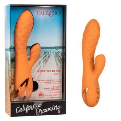 Calexotics California Dreaming Newport Beach Babe Rabbit Vibrator Orange SE 4350 43 3 716770094056 Multiview