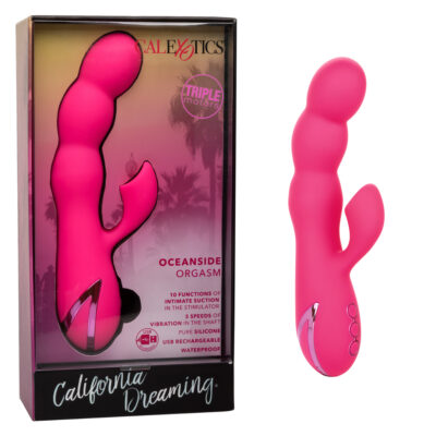 Calexotics California Dreaming Oceanside Orgasm Sucking Rabbit Vibrator Pink SE 4351 10 3 716770101198 Multiview