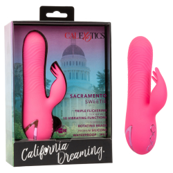 Calexotics – California Dreaming Sacramento Sweetie Compact Rotating Rabbit Vibrator (Pink)
