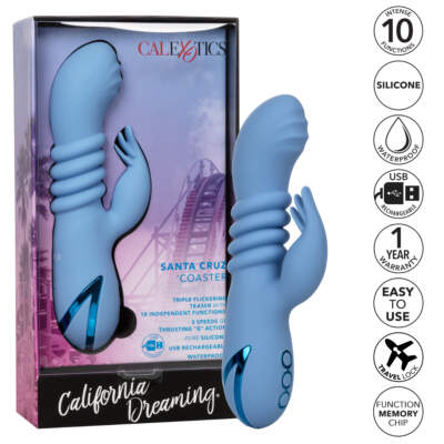 Calexotics California Dreaming Santa Cruz Coaster Rabbit Vibrator Blue SE 4350 70 3 716770097910 Info Detail