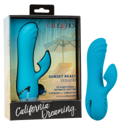 Calexotics – California Dreaming Sunset Beach Seducer Compact Sucking Rabbit Vibrator (Blue)