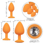 Calexotics Cheeky Cheeky Gems Silicone Anal Gem Plug Kit Orange SE 0441 25 3 716770100337 Info Detail