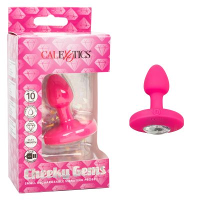 Calexotics Cheeky Gems Rechargeable Vibrating Gem Anal Plug Small Pink SE 0443 05 3 716770104700 Multiview