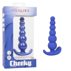 Calexotics – Cheeky X6 Beaded Silicone Anal Plug (Blue)