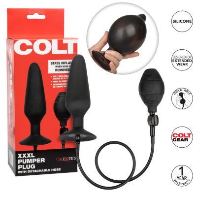 Calexotics Colt XXXL Pumper Plug with Detachable Hose Inflatable Butt Plug Black SE 6869 25 3 716770093806 Multiview