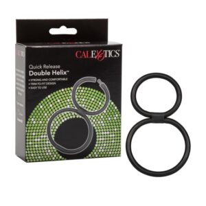Calexotics Double Helix Quick Release Double Cock Ring Black SE 1414 50 3 716770016270 Multiview