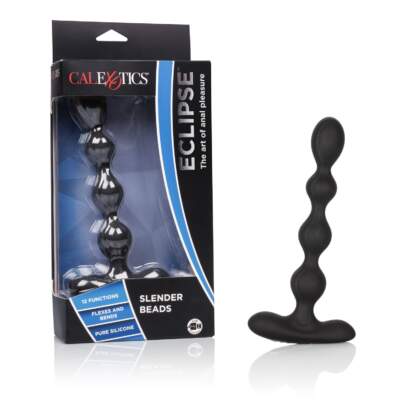 Calexotics Eclipse Rechargeable Vibrating Slender Beads Black SE-0383-10-3 716770091093