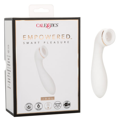 Calexotics Empowered Idol Rechargeable Clitoral Pump Vibrator White SE 0628 15 3 716770096937 Multiview