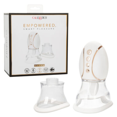 Calexotics Empowered Queen Rechargeable Clitoral Flickering Pump Vibrator White SE 0628 20 3 716770096944 Multiview
