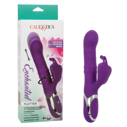 Calexotics – Enchanted “Flutter” Thrusting With Rotating Beads Rabbit Vibrator (Purple)
