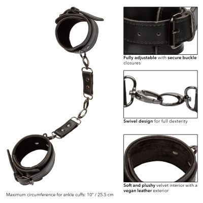 Calexotics Euphoria Collection Faux Leather Ankle Cuffs Black SE 3100 45 3 716770105332 Detail