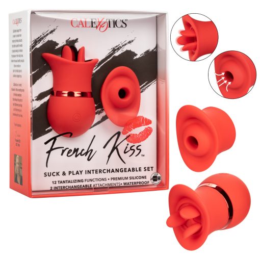 Calexotics French Kiss Suck and Play Interchangeable Set Red SE 0608 50 3 716770102881 Multiview