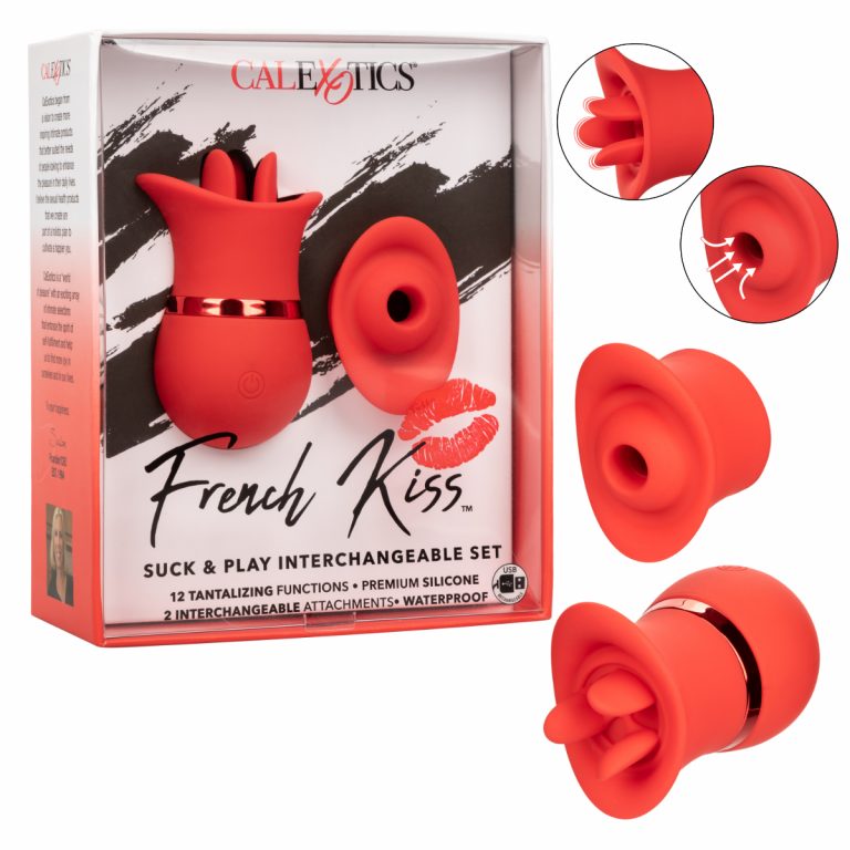 Calexotics French Kiss Suck and Play Interchangeable Set Red SE 0608 50 3 716770102881 Multiview