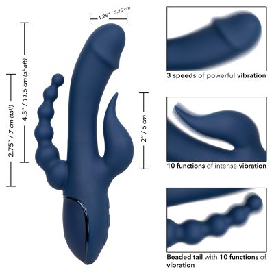 Calexotics III Triple Orgasm Triple Motor Rabbit Vibrator Blue SE 4386 05 3 716770104106 Info Detail
