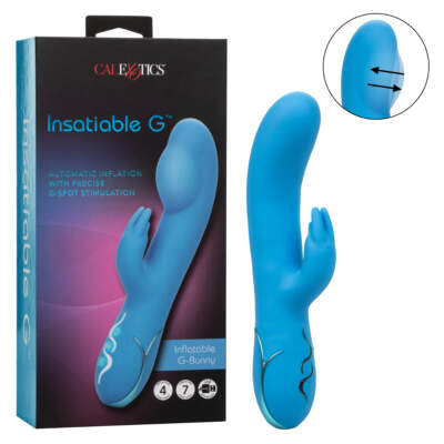 Calexotics Insatiable G Inflatable G Bunny G Spot Rabbit Vibrator Blue SE 4510 20 3 716770097149 Multiview